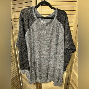 Torrid lace sleeve sweater/sweatshirt